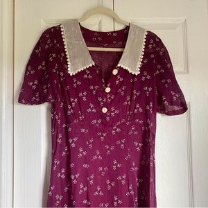 ⭐️40s Plum Star Dress⭐️